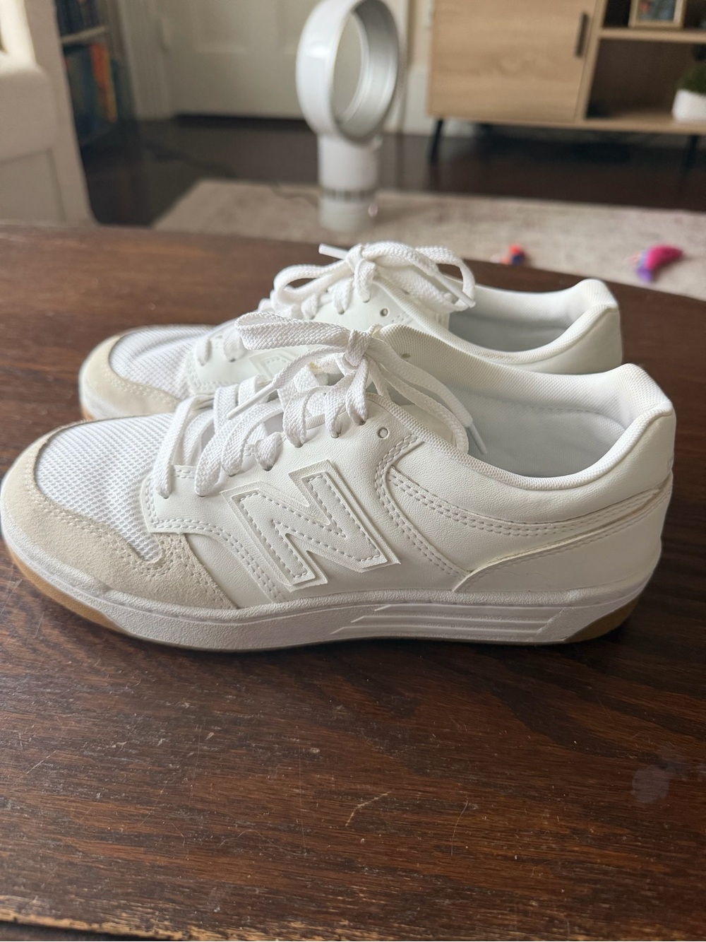 New Balance 480 White Gum Sole Leather Sneakers Women's 8 EUC - Picture 7 of 7